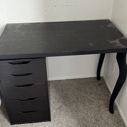 Black IKEA desk