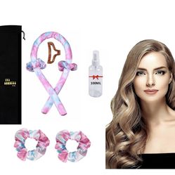 Easy To Use Heatless Hair Curler For Long Hair.