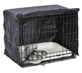 MidWest Homes for Pets iCrate Double Door Starter Kit – 24" Dog Crate Bundle with Bed, Cover & 2 Bowls
