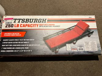 NEW…. PITTSBURGH 250 Ib. Capacity Creeper with Adjustable Headrest