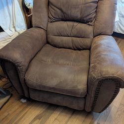 Suede Electric Recliner 