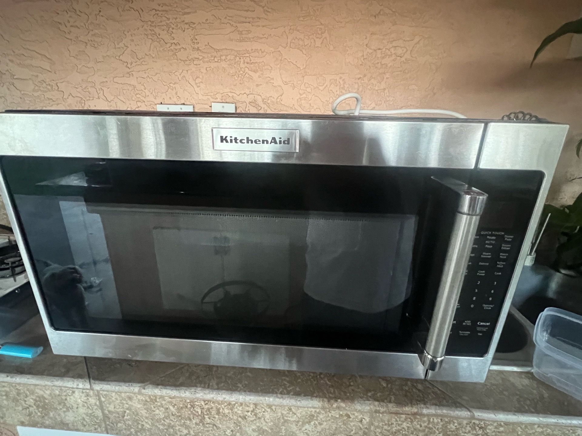 Kitchen aid microwave and oven