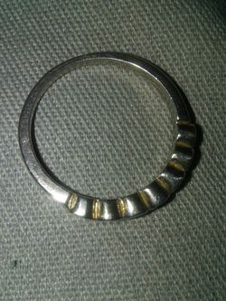 Sterling silver band. Real stone