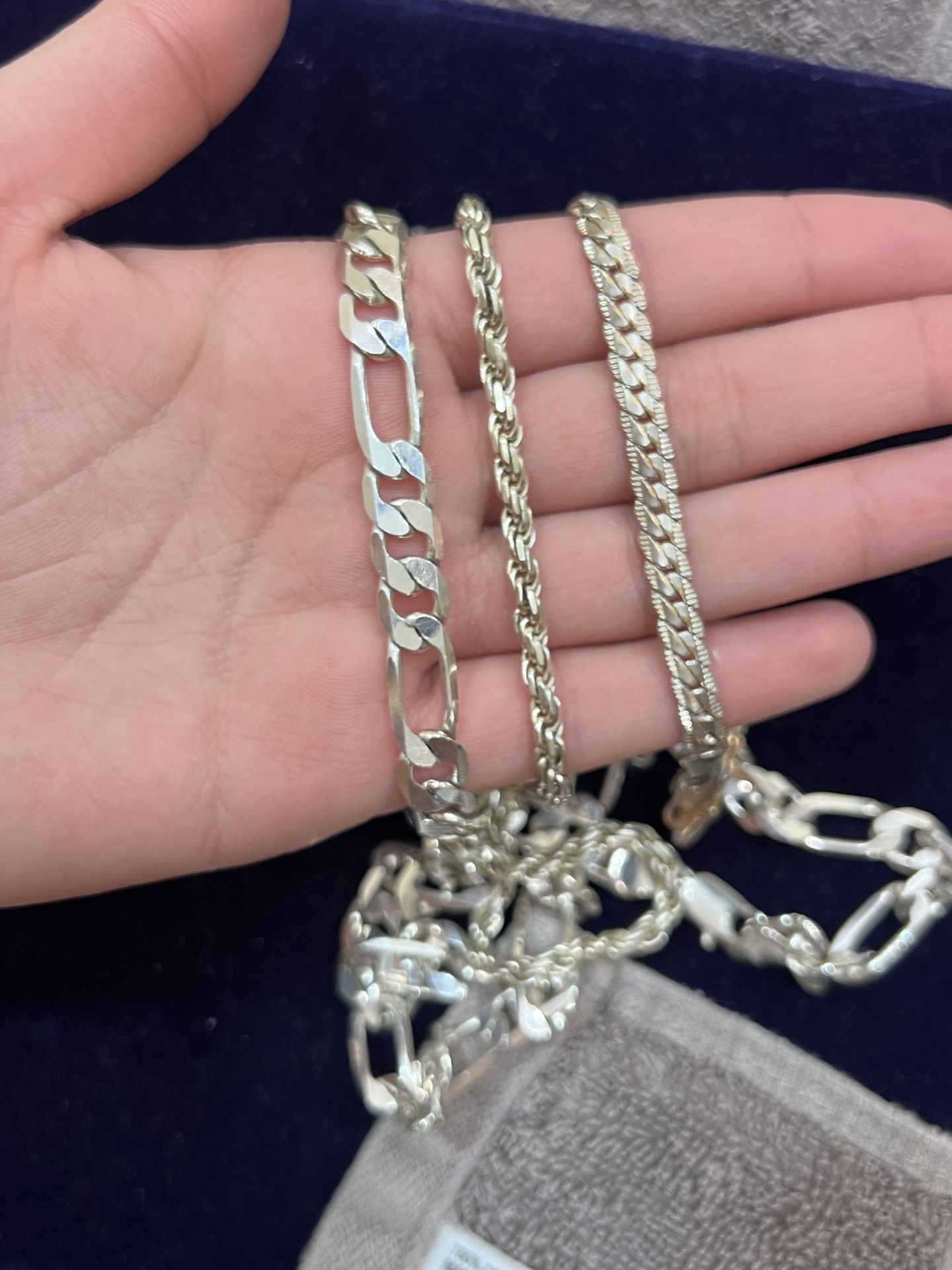 Silver Chain And Bracelet