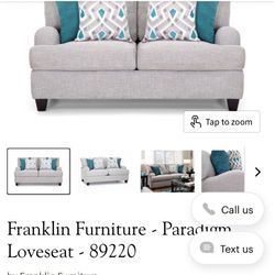 New Comfy Gray Loveseat 