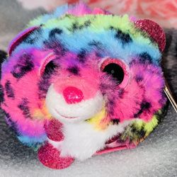 TY Puffies - DOTTY the Rainbow Leopard (4 inch) 