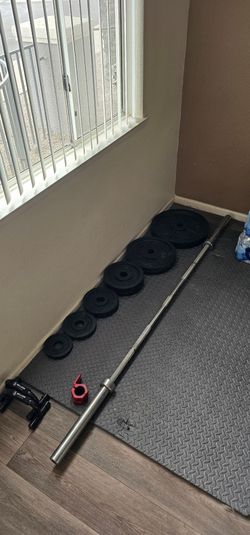 Olympic barbell with weights