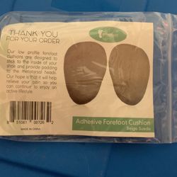 Adhesive Forefoot Cushion Clear And Beige Suede