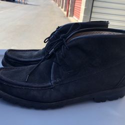 Salvatore Ferragamo Women's Black Suede Leather Lace Up Ankle Boots Size 9.5B