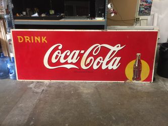 Coca-Cola sign 9.5 ft x 44 inch tall