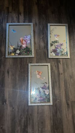 Fairy Glass Picture frames  Come With All 3