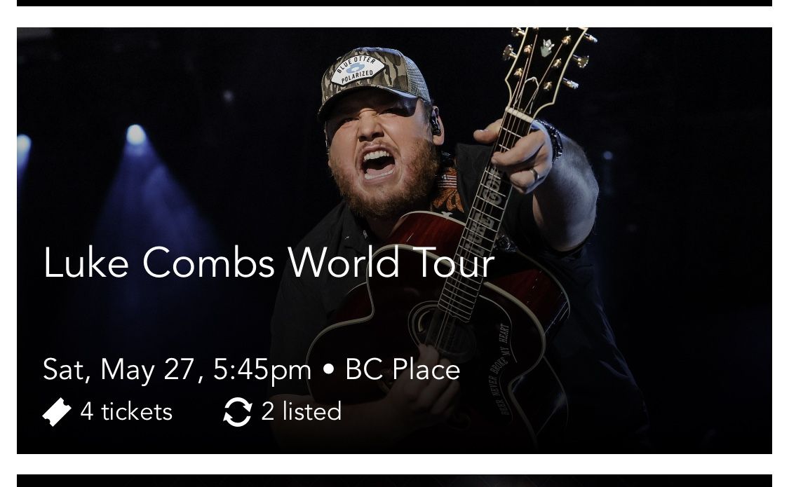 Luke Combs tickets In Vancouver BC