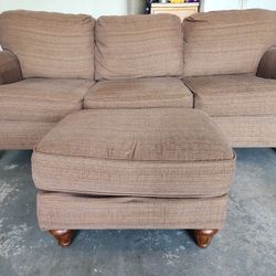 Couch With Ottoman, Coffee Tables, And End Tables
