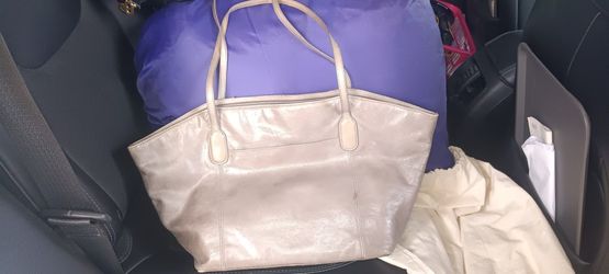 Genuine Hobo Grey Leather Shoulder Bag