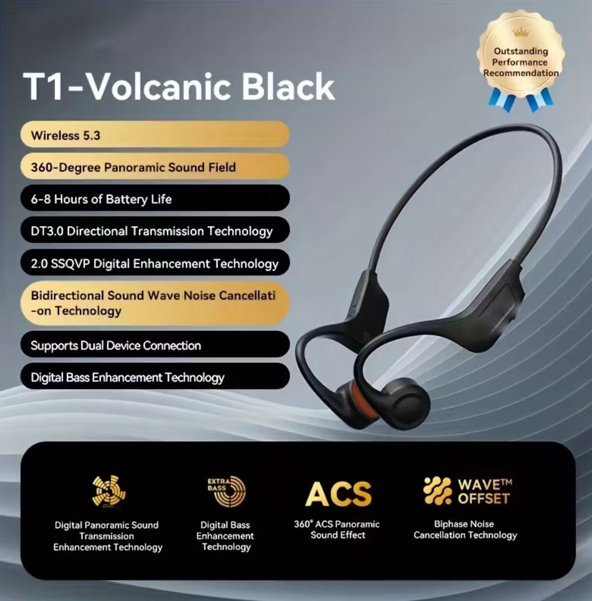 Open Ear Bone Conduction Headphones