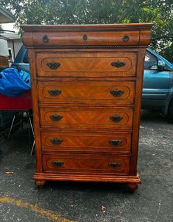 Vintage Upright Chest- 38”Lx18.5”Wx54.5”H