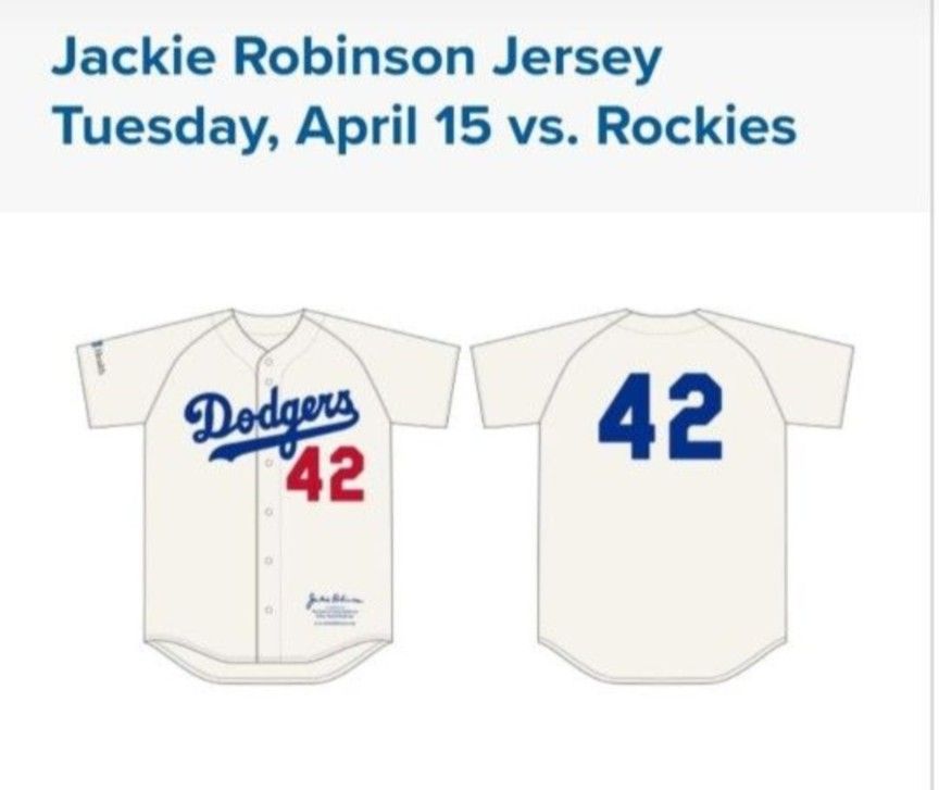 Jackie Robinson Jersey XL Los Angeles Dodgers Stadium Exclusive 42 Brand New Never Opened