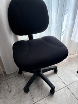Black desk chair.