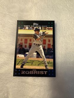 Ben Zobrist Tampa bay devil rays baseball card 