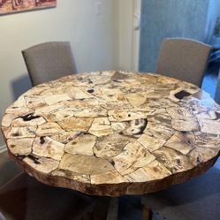 54” Arhaus Petra Round Dining Table – Beautiful Condition
