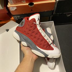 Jordan Red Flint 13s size 10 USED But Clean