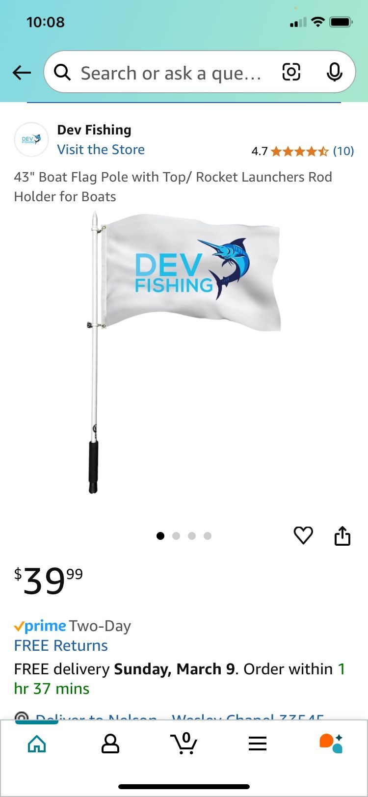 43” Boat Flag Poles