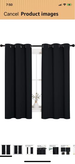 Black Blackout Curtains for Bedroom 42" Wide x 63" Long 2 Panels brand new pick up Coral Springs 33071