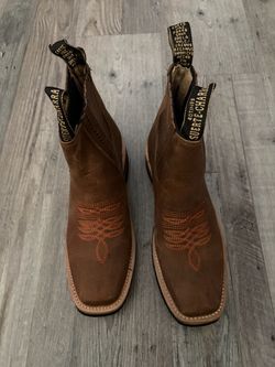 Suerte Charra Western Square Toe Boots