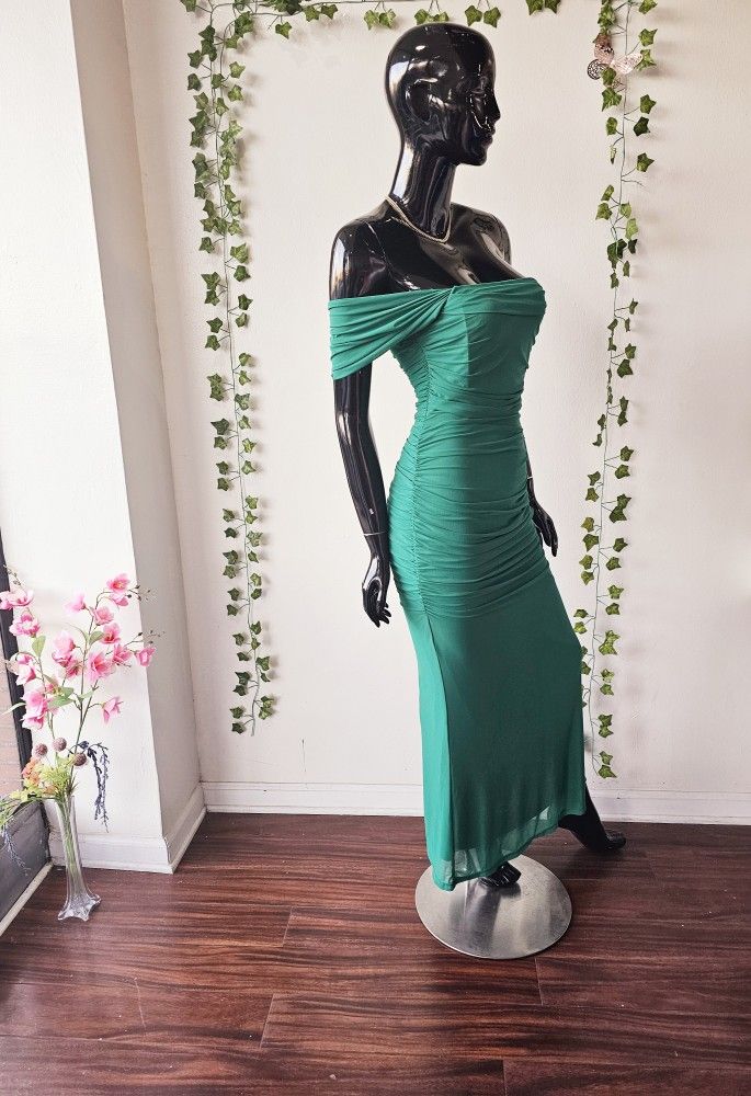 slim fit dress slacks Blue Cherry Blossom Mesh Maxi Dress main image 0