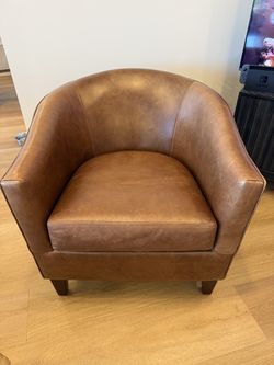 Pottery Barn Leather Club Chairs