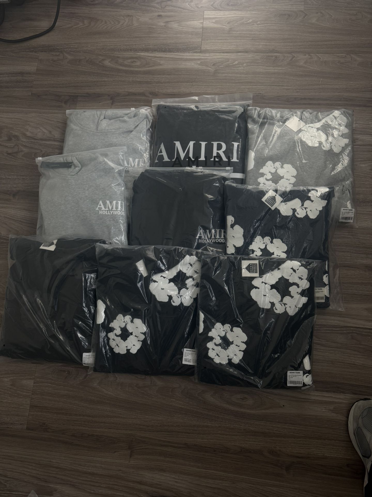 Amiri,denim Tear Hoodies