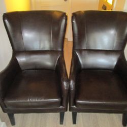 Christopher Knight Collection Highback Faux Leather Chairs