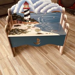 Decorative Nautical Bench Home Decor Craft Doll Stuffed Animal Plant Display