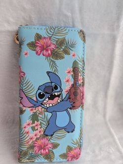 Shipping Available: Stitch with hibiscus flowers Wallet
