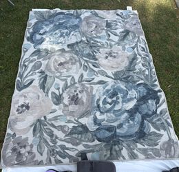 Cool Toned Floral Rug