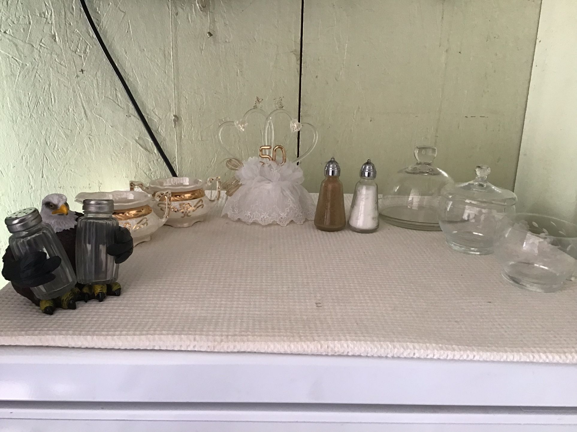Crystal Sugar & Creamer Set, Butter Dome And More