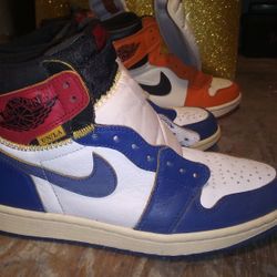 NIKE AIR JORDAN 1 RETRO HIGH OG NRG x UNION STORM BLUE  Size 8 Mens