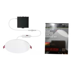Commercial Electric
Infiniedge Integrated LED 6 in Round Adj Color Temp Canless Recessed Light for Kitchen Bath Living rooms, White