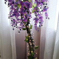 Artificial Flowering Tree 5 Ft Tall