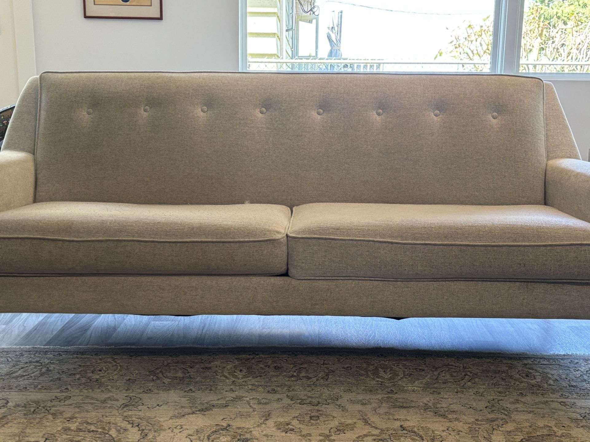 Light Gray Mid century Couch 