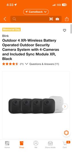 Blink 4 pack outdoor cameras read description