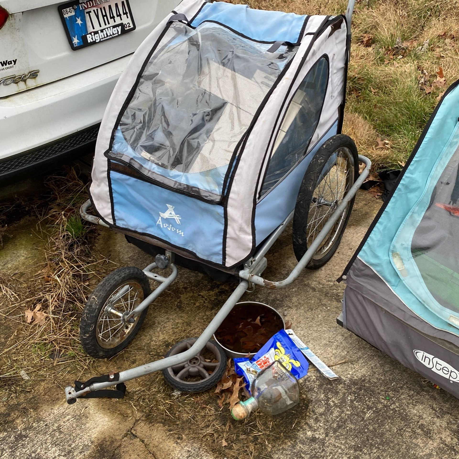 Jogger Stroller And Pull Behind Bike Trailer