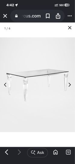 Acrylic Base Glass Top Dining Tables