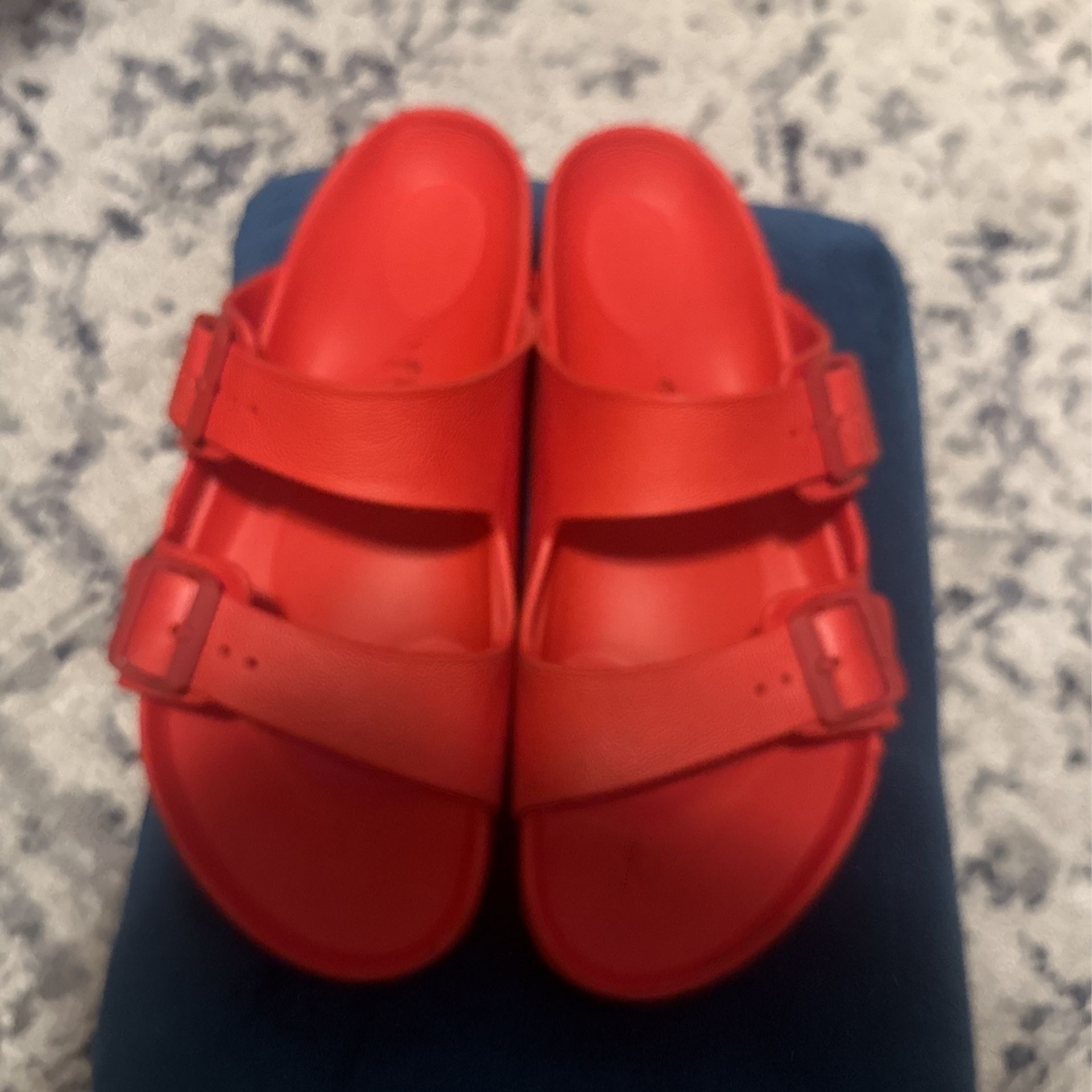 Red Birkenstocks