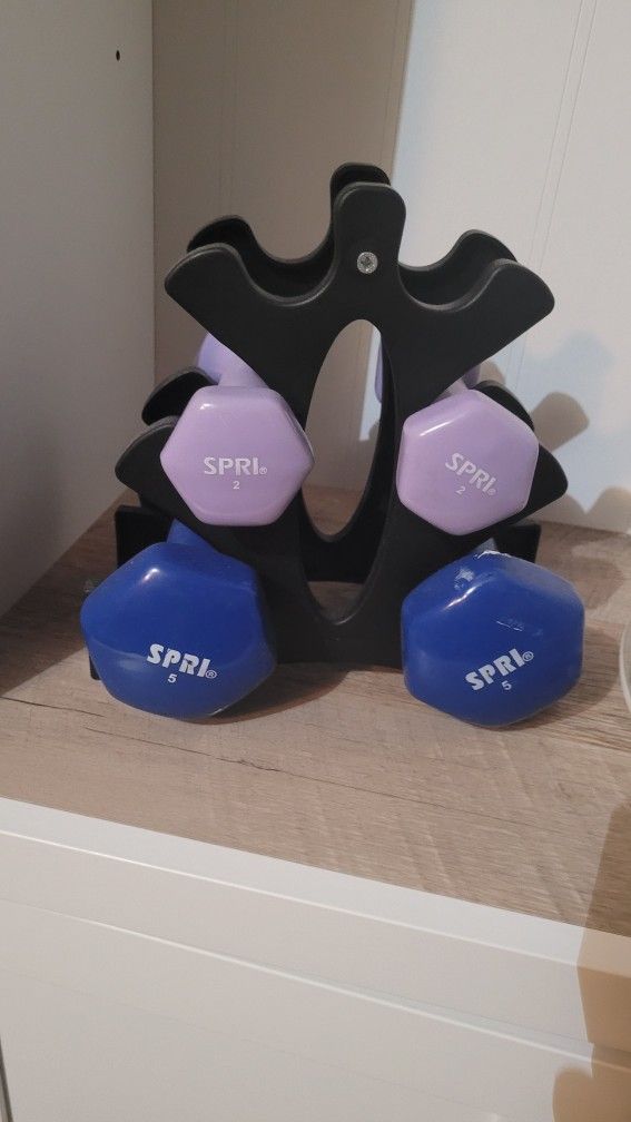 SPRI Dumbbell Set with Rack