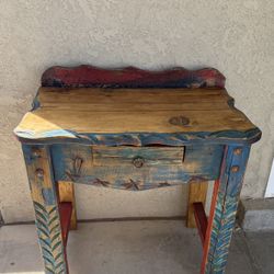Rustic Entry Table And Matching Shelf 
