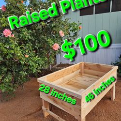 Raised Cedar Real Wood Planter
