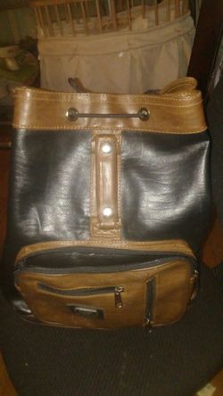J.L. leather backpack