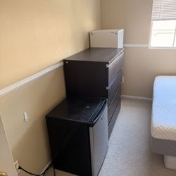 Mini Fridge & Drawer & Shelf