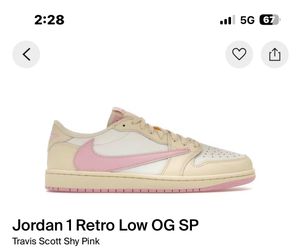 Travis Scott Jordan 1 Retro Low OG SP - Shy Pink